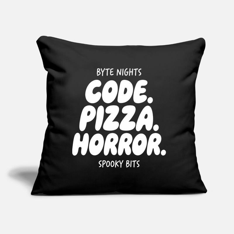 Byte Nights : Code Pizza Horror Coussin et housse de 45 x 45 cm