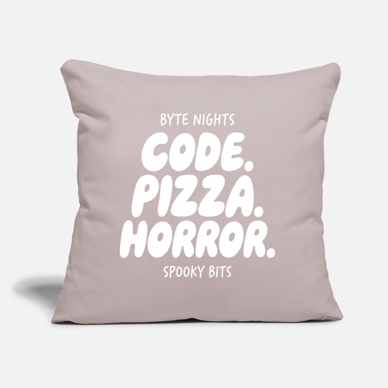 Byte Nights: Code Pizza Horror Sofa pillow with filling 45cm x 45cm