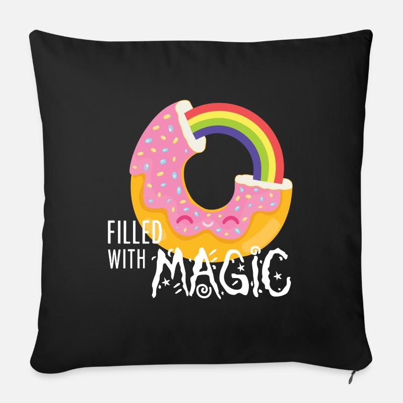 Donut - filled with magic - Sofakissen mit Füllung 45 x 45 cm - Schwarz