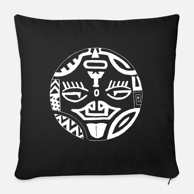 Face 2 Face zurück - Sofakissen mit Füllung 45 x 45 cm - Schwarz