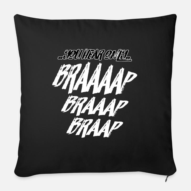 YouHearOnlyBraaaap - Coussin et housse de 45 x 45 cm - noir