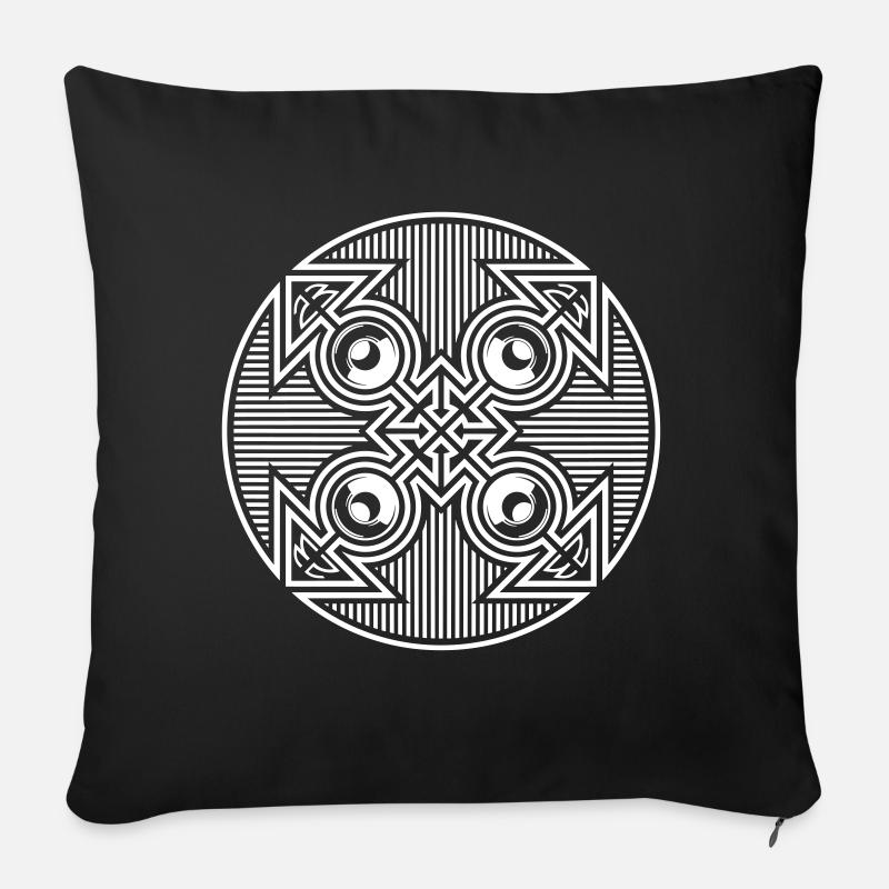 Tekno haut-parleur 23 flèche - Coussin et housse de 45 x 45 cm - noir