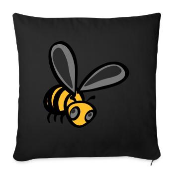 abeille - Coussin et housse de 45 x 45 cm - noir - Devant