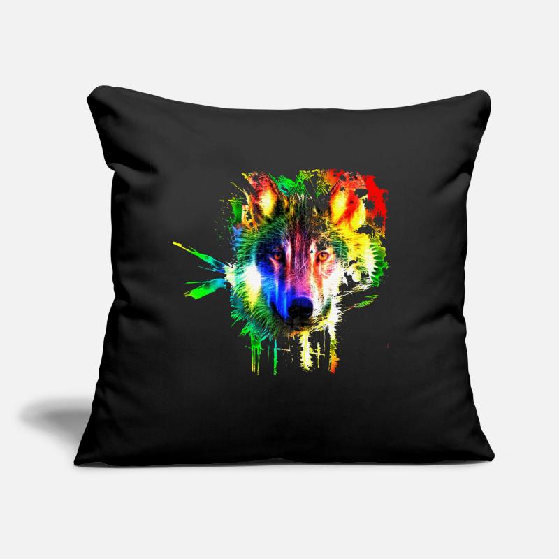 Wolf Splash Moderne Coussin et housse de 45 x 45 cm