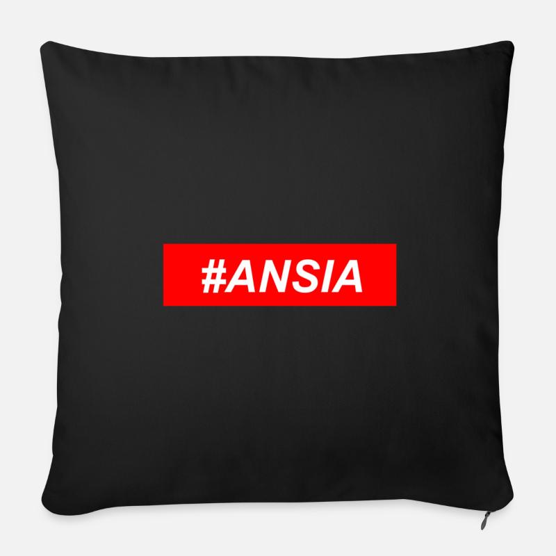 #ANSIA - Sofakissen mit Füllung 45 x 45 cm - Schwarz