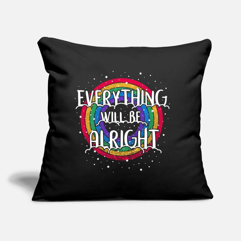 Everything will be alright Coussin et housse de 45 x 45 cm