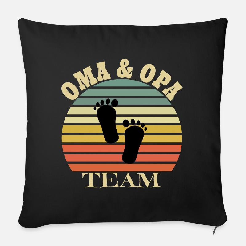 Oma & Opa - Sofakissen mit Füllung 45 x 45 cm - Schwarz