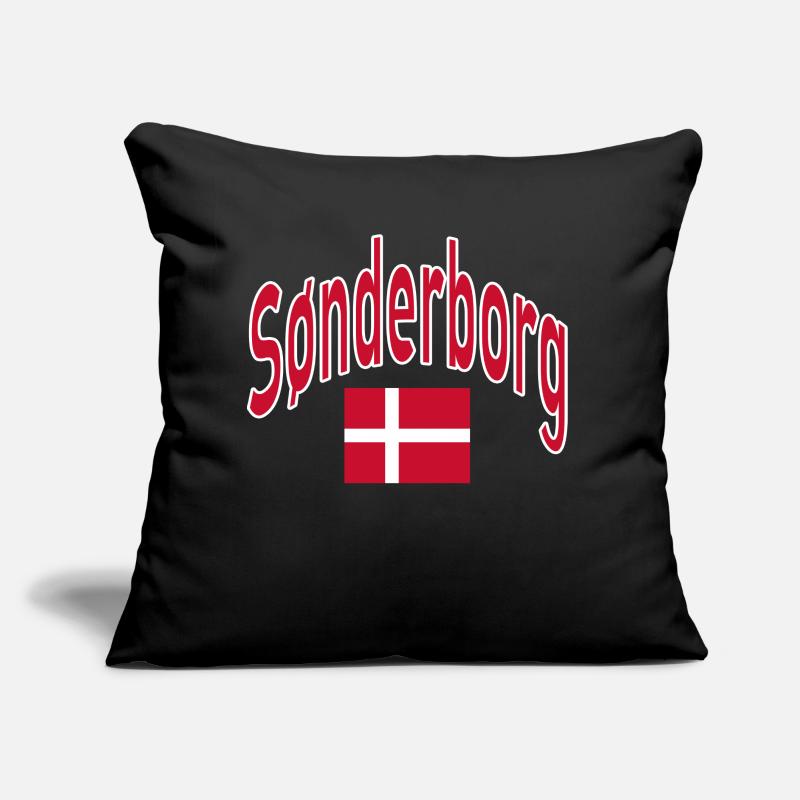 Drapeau de Sønderborg Danemark Coussin et housse de 45 x 45 cm