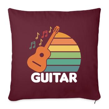Guitar Kids - Sofa pillow with filling 45cm x 45cm - burgundy - Front