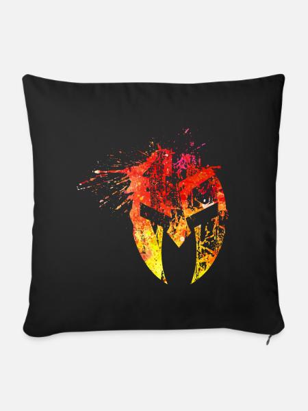 Spartaner Helm bunt - Sofakissen mit Füllung 45 x 45 cm - Schwarz