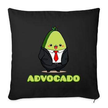 Advocado - Coussin et housse de 45 x 45 cm - noir - Devant