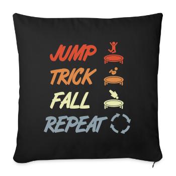 Trampoline Techniques - Coussin et housse de 45 x 45 cm - noir - Devant