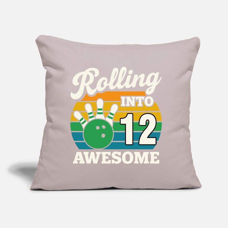 Rolling Into 12s Bowling Celebration Sofa pillow with filling 45cm x 45cm