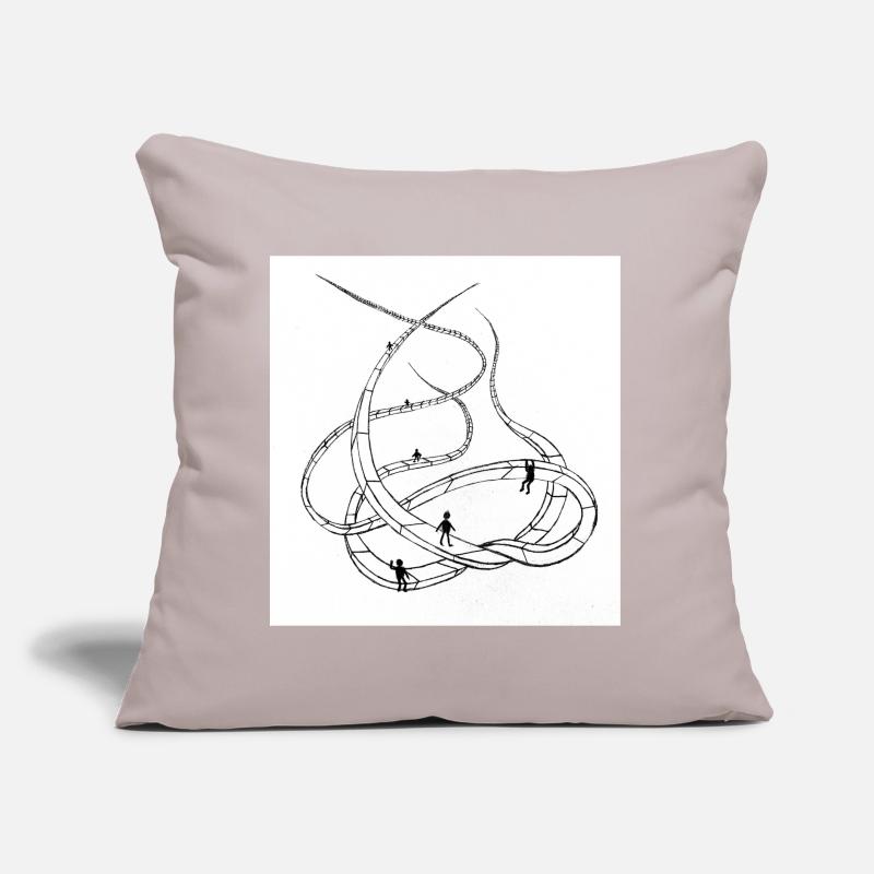 Multi-layered looping paths Sofa pillow with filling 45cm x 45cm