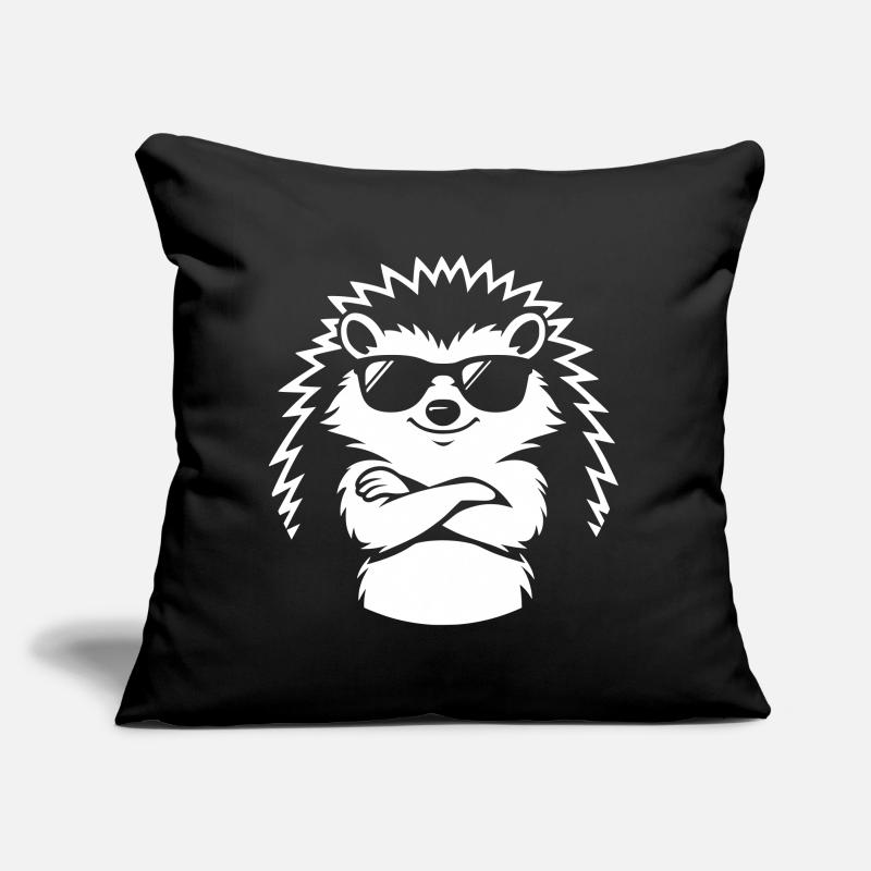Hérisson cool avec des lunettes de soleil Coussin et housse de 45 x 45 cm