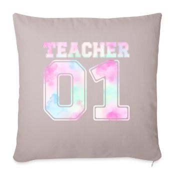 Teacher 01 - Sofakissen mit Füllung 45 x 45 cm - helles Taupe - Vorne