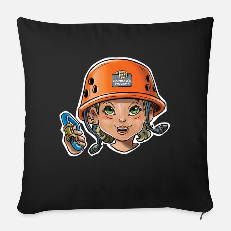 Piccolo scalatore 1 - Cuscino da divano 45 x 45 cm con riempimento - nero