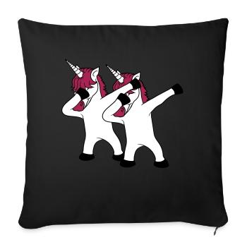 2 freunde team paar crew party feiern club dabbing - Sofakissen mit Füllung 45 x 45 cm - Schwarz - Vorne
