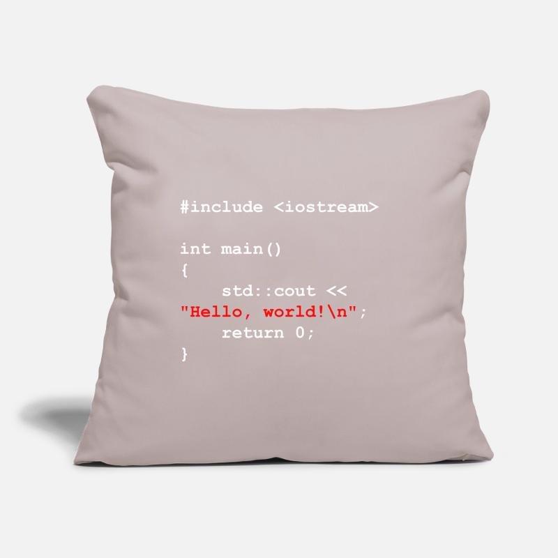 Hello World C ++ Developer Program Gift Sofa pillow with filling 45cm x 45cm