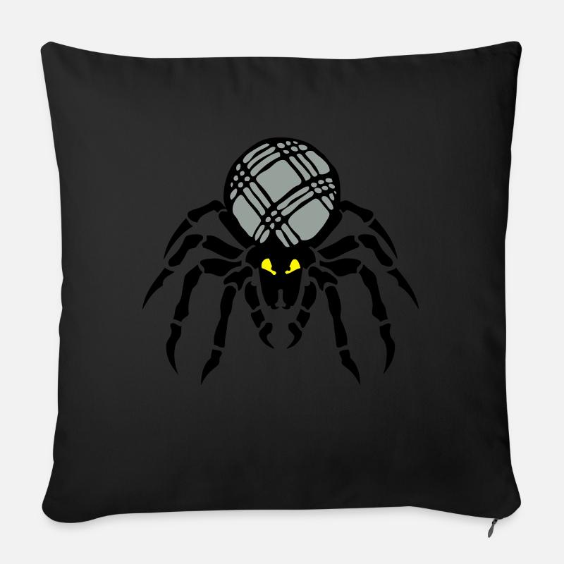 petanque araignee kugel - Sofakissen mit Füllung 45 x 45 cm - Schwarz