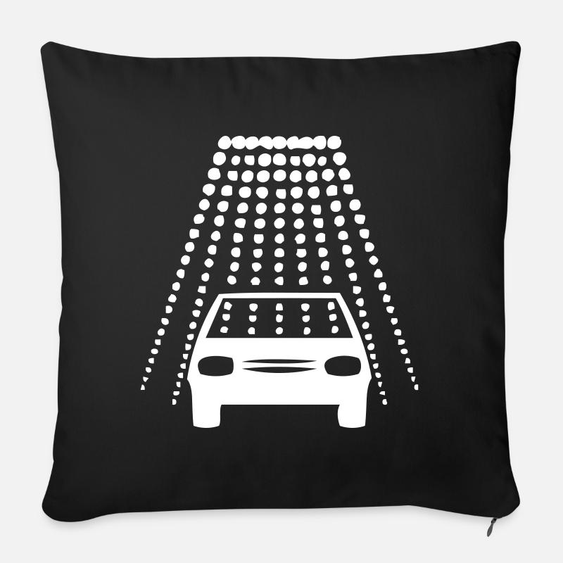 Auto Wäsche - Sofakissen mit Füllung 45 x 45 cm - Schwarz