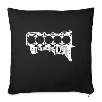 5 cylinder five cylinder 2.5TFSI Turbo - Sofa pillow with filling 45cm x 45cm - black - Front