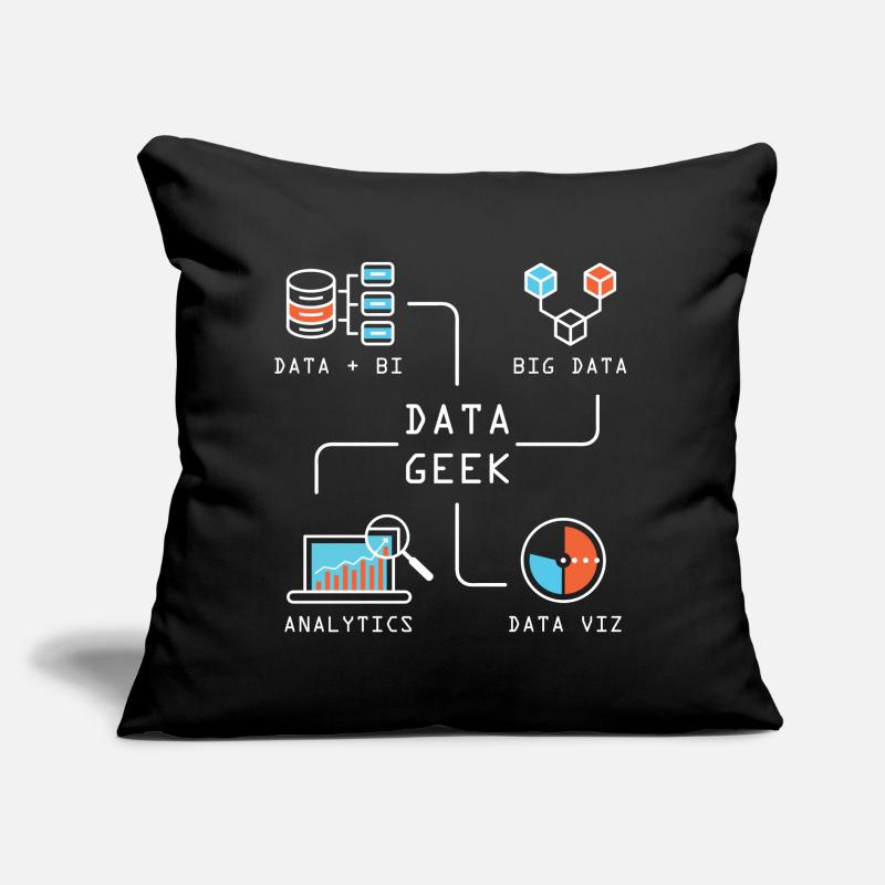 Data Geek Software Developer Sofa pillow with filling 45cm x 45cm