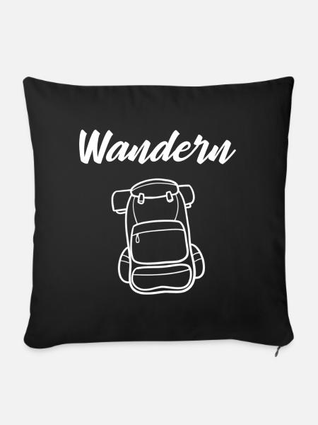 Wandern Backpack - Sofakissen mit Füllung 45 x 45 cm - Schwarz