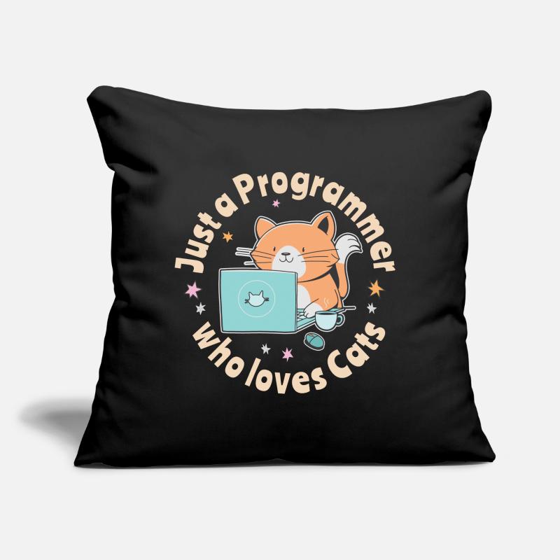 Nur ein Programmierer, der Katzen liebt Sofakissen mit Füllung 45 x 45 cm