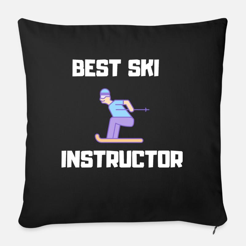 Best Ski Instructor Best Ski Instructor - Sofa pillow with filling 45cm x 45cm - black