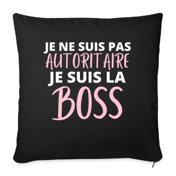 La de la maison fête des mères - Coussin et housse de 45 x 45 cm - noir - Devant