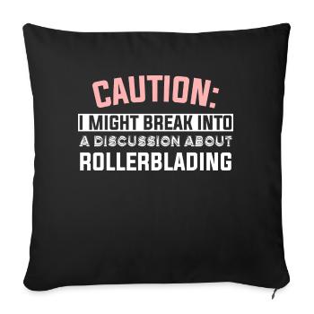 CAUTION: I MIGHT BREAK INTO A DISCUSSION ABOUT RO - Sofa pillow with filling 45cm x 45cm - black - Front