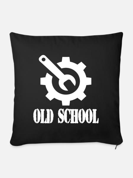 Alte Schule - Sofakissen mit Füllung 45 x 45 cm - Schwarz