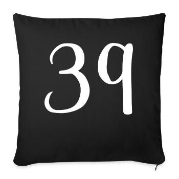 39 - Sofakissen mit Füllung 45 x 45 cm - Schwarz - Vorne