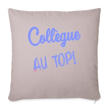COLLEAGUE. START. RETIREMENT. EMPLOYMENT. HUMOR - Sofa pillow with filling 45cm x 45cm - light taupe - Front