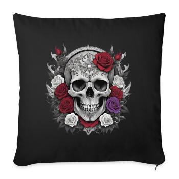 Gothic Skull - Sofa pillow with filling 45cm x 45cm - black - Front