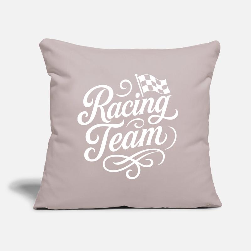 Drapeau de course de l’équipe de course Coussin et housse de 45 x 45 cm
