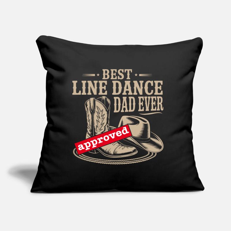 Bester Line Dance Dad Sofakissen mit Füllung 45 x 45 cm
