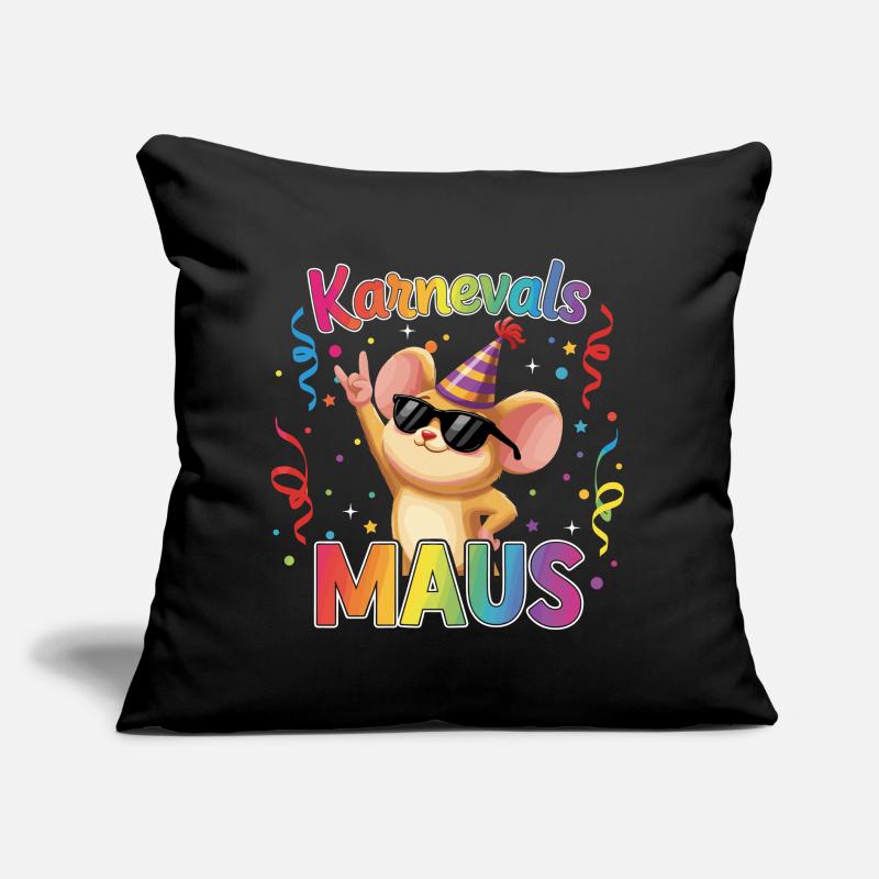 Karnevalsmaus Köln Karneval Rock Geschenk Sofakissen mit Füllung 45 x 45 cm