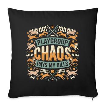 Technicien en chenil, assistant en chenil, soins aux animaux - Coussin et housse de 45 x 45 cm - noir - Devant
