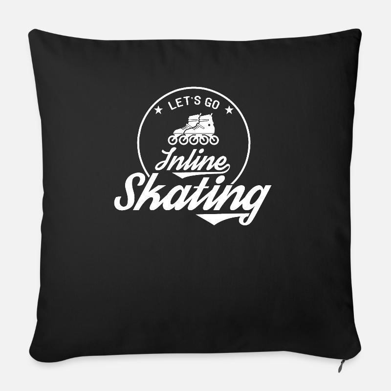 Inline Skater - Coussin et housse de 45 x 45 cm - noir