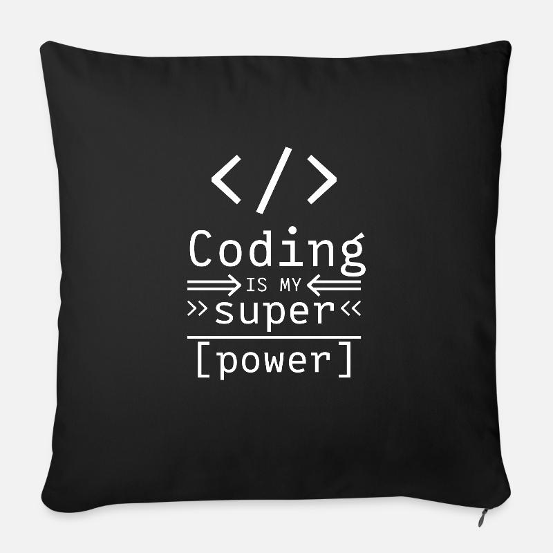 Software Coding Hacker Programming Programmer - Sofa pillow with filling 45cm x 45cm - black