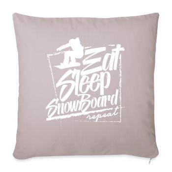Snowboarding Snowboarder Snowboarding Boarder - Sofa pillow with filling 45cm x 45cm - light taupe - Front