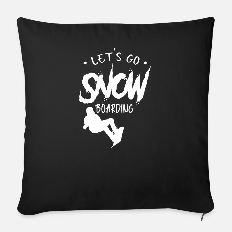 Boarden Snowboarden Snowboard Snowboarder Boarder - Sofakissen mit Füllung 45 x 45 cm - Schwarz