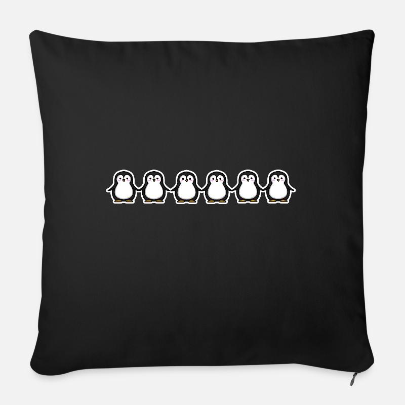 Pinguin - Sofakissen mit Füllung 45 x 45 cm - Schwarz