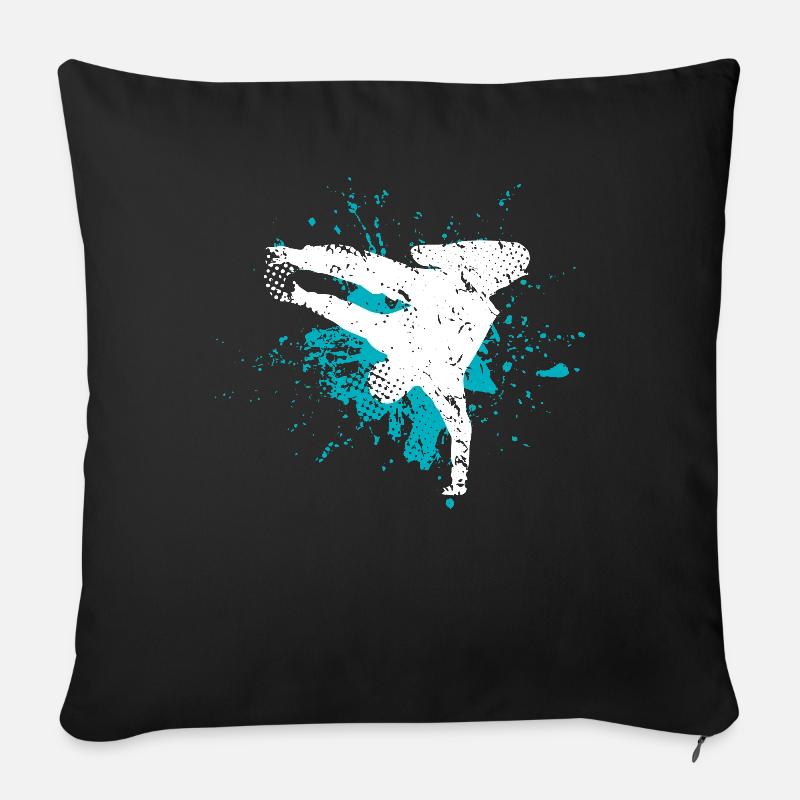 Breakdance - Sofakissen mit Füllung 45 x 45 cm - Schwarz