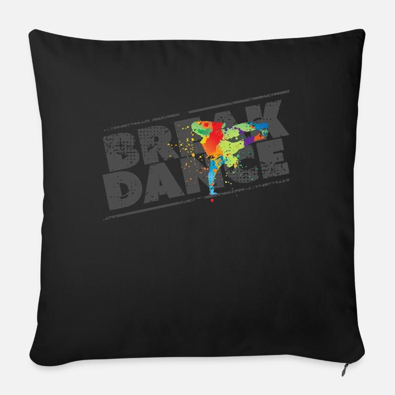 Breakdance - Sofakissen mit Füllung 45 x 45 cm - Schwarz