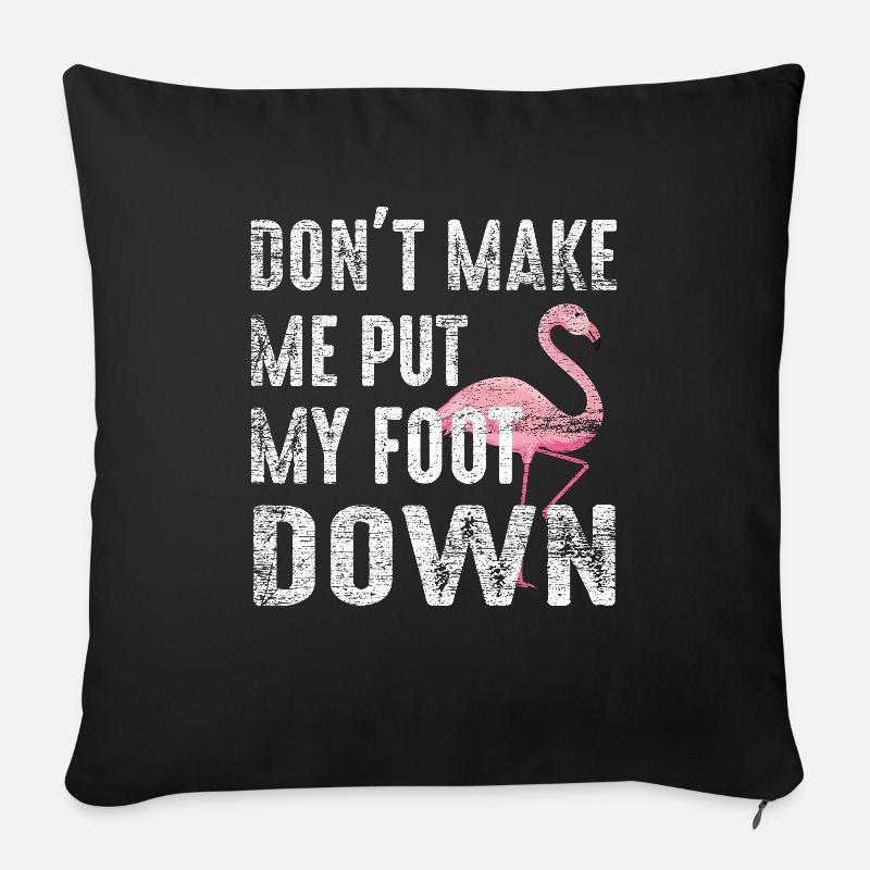 Flamingo - Sofakissen mit Füllung 45 x 45 cm - Schwarz