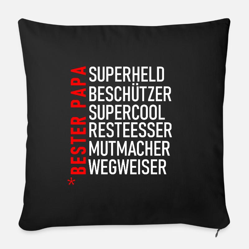 Bester Papa - Sofakissen mit Füllung 45 x 45 cm - Schwarz
