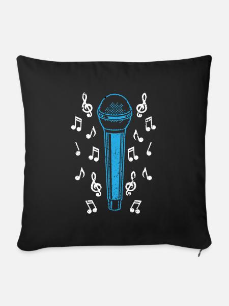 Karaoke - Sofakissen mit Füllung 45 x 45 cm - Schwarz
